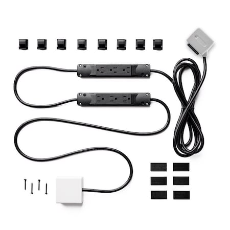 Charg Power Strip, USB, 7 Outlet(s) 10 ft, White BE0100110000038